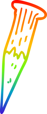 Bir insan tarafından çizilen kanlı vampir kazığının çizimi.