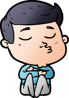 Bir insan tarafından çizilmiş karikatür mankeni adam.