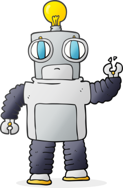 Bir insan tarafından çizilmiş serbest çizim robot.