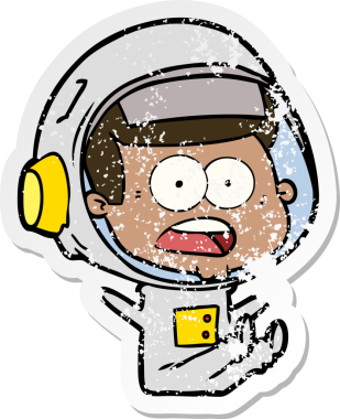 Bir karikatürün sıkıntılı çıkartması bir insan tarafından çizilmiş astronotu şaşırttı.