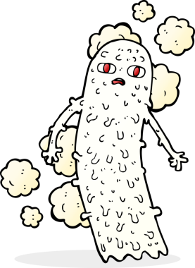 Bir insan tarafından çizilmiş garip bir hayalet.