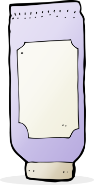 Bir insan tarafından çizilmiş çizgi film losyonu.