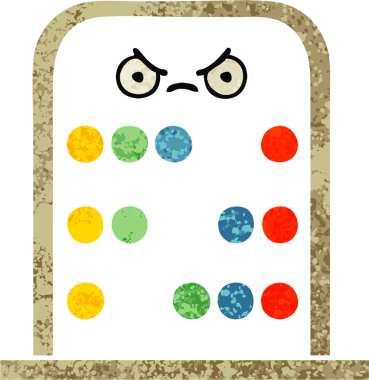 Bir insan tarafından çizilmiş abaküsün retro illüstrasyon tarzı karikatürü