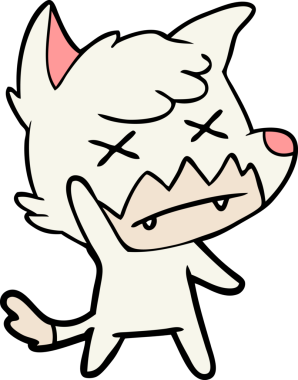 Bir insan tarafından çizilmiş ölü tilki çizgi filmi