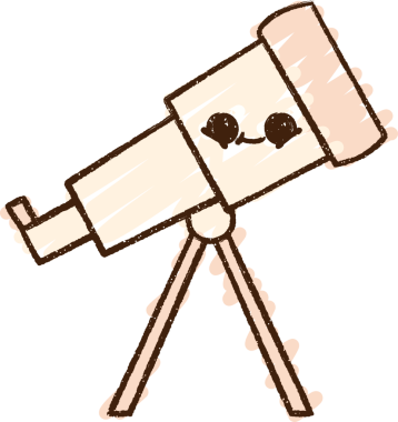 Bir insan tarafından çizilen Teleskop Tebeşiri
