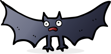 Bir insan tarafından çizilmiş karikatür yarasa