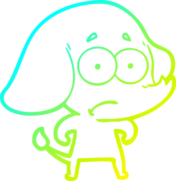 Bir insan tarafından çizilmiş belirsiz bir filin soğuk eğik çizgisi.