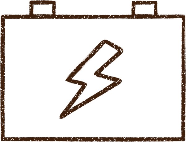 Bir insan tarafından çizilmiş araba aküsü kömürü.