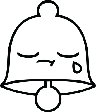 Bir insan tarafından çizilmiş bir çanın çizgi çizimi