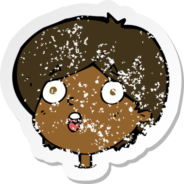 İnsan tarafından çizilmiş bir karikatürün gerilimli yapıştırması.