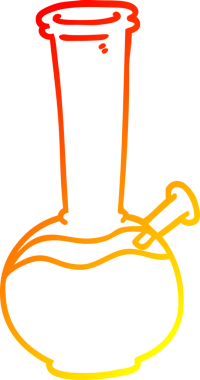 Bir insan tarafından çizilen çizgi film nargilesinin sıcak çizgi çizimi