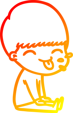 İnsan tarafından çizilmiş bir çizgi film karakterinin sıcak çizgi çizimi.