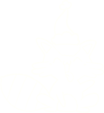 Bir insan tarafından çizilmiş Noel Rakunu Tebeşiri