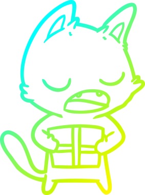 Bir insan tarafından çizilmiş soğuk gradyan çizgi film.