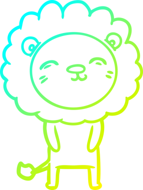 Bir insan tarafından çizilmiş karikatür aslanı çizimi.