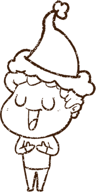 Bir insan tarafından çizilmiş Noel Adamı Kömürü