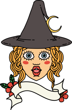 Retro Dövme Tarzı İnsan Cadı Yüzü Bir İnsan Tarzı Çizmiş