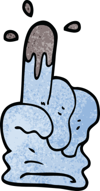 Bir insan tarafından çizilmiş lastik eldiven.