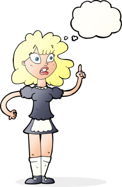 Bir insan tarafından çizilmiş düşünce balonlu endişeli bir kız.