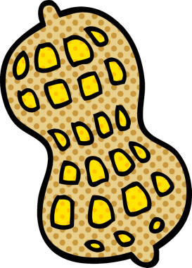 Bir insan tarafından çizilmiş karikatür fıstığı.