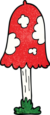 Bir insan tarafından çizilmiş karalama mantarı.