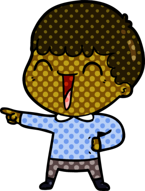 Bir insan tarafından çizilmiş mutlu bir adam.