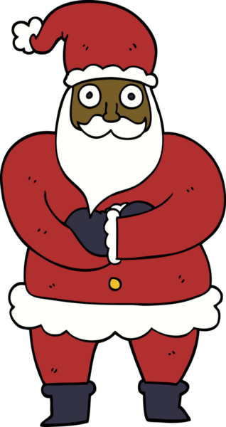 bir insan tarafından çizilmiş karikatür noel baba