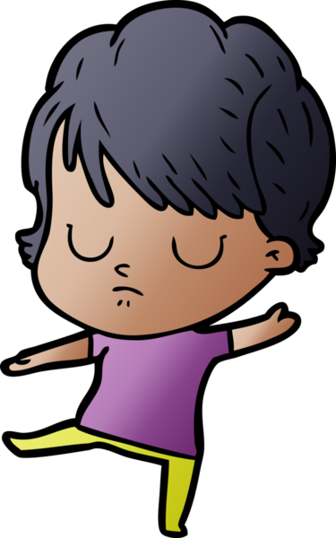 Bir insan tarafından çizilmiş karikatür kadın.