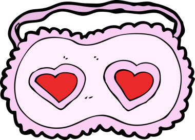 Bir insan tarafından çizilmiş aşk dolu bir maske.