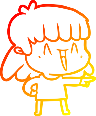 Bir insan tarafından çizilmiş bir karikatür kadın çizimi