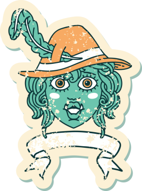 Retro Dövme Biçimi Ozan karakteri Bir insan tarafından çizilmiş afiş