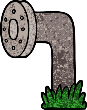 bir insan tarafından çizilmiş karikatür boru