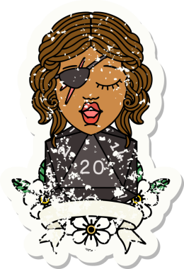 Retro Dövme Tarzı Bir insan tarafından çizilmiş 20 zarlı düzenbaz insan