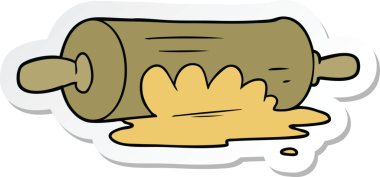 Bir insan tarafından çizilmiş merdanenin çıkartması.