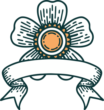 Bir insan tarafından çizilmiş geleneksel bir çiçek dövmesi.