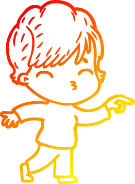 Bir insan tarafından çizilmiş bir karikatür kadın çizimi.