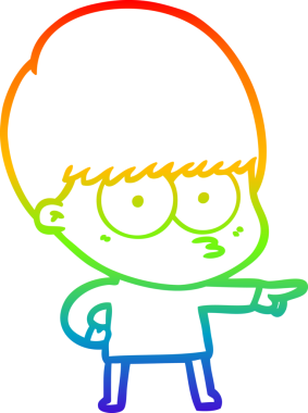 gökkuşağı gradyan çizgisi bir insan tarafından çizilmiş sinirli bir çizgi çocuk çizimi