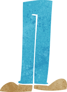 bir insan tarafından çizilmiş karikatür bacakları