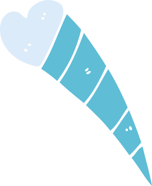 Bir insan tarafından çizilmiş karikatür kalp dekoratif elementi.