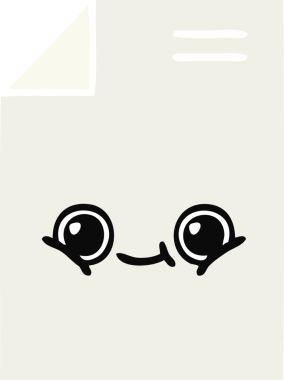 Bir insan tarafından çizilmiş bir kağıt parçasının düz renk retro karikatürü