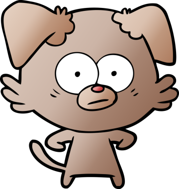 Bir insan tarafından çizilmiş sinirli köpek çizgi filmi.