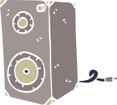 karikatür hoparlörü bir insan tarafından çizilmiş.