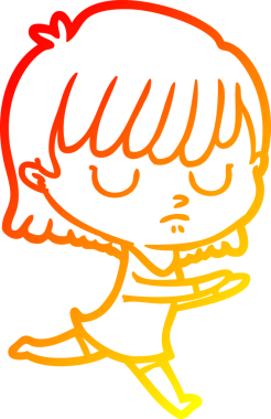 Bir insan tarafından çizilmiş bir karikatür kadın çizimi