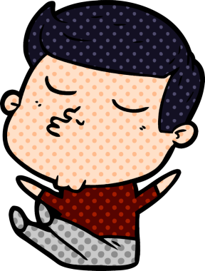 Bir insan tarafından çizilmiş karikatür mankeni adam.