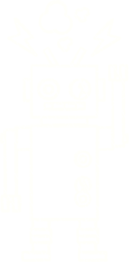 Bir insan tarafından çizilen robot tebeşiri.