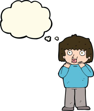 Bir insan tarafından çizilmiş, düşünceli bir çocuk.