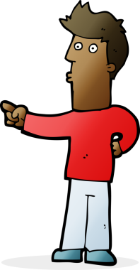 Bir insan tarafından çizilmiş çizgi filmci.