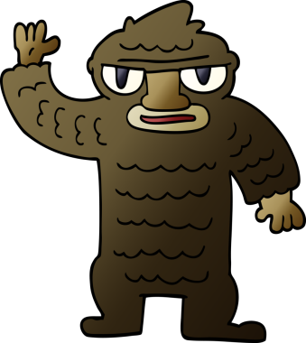 bir insan tarafından çizilmiş büyük yeti karalaması