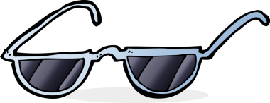 bir insan tarafından çizilmiş güneş gözlüğü.