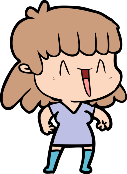 Bir insan tarafından çizilmiş karikatür kadın.